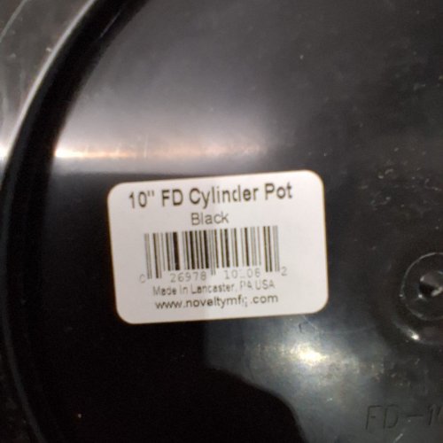 NOVELTY 10" FD CYLINDER POT - BLACK image 3