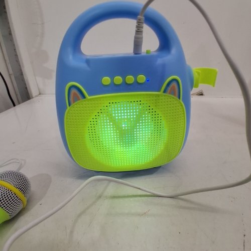 SPARK KARAOKE SPEAKER WITH RADIO - BLUE /GREEN (MODEL: ISK200) image 2