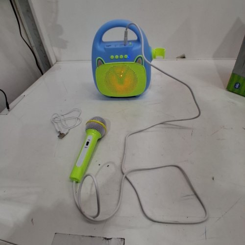 SPARK KARAOKE SPEAKER WITH RADIO - BLUE /GREEN (MODEL: ISK200) image 4