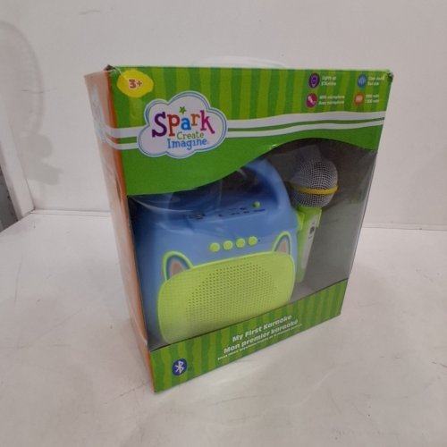 SPARK KARAOKE SPEAKER WITH RADIO - BLUE /GREEN (MODEL: ISK200) image 5