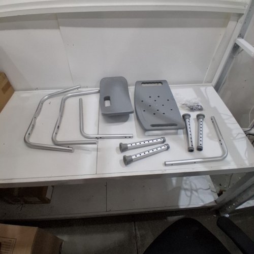 MEDLINE GUARDIAN DELUXE ALUMINUM BATH CHAIR - 400LBS CAP - GREY (MODEL: G2-101KRX1) image 2