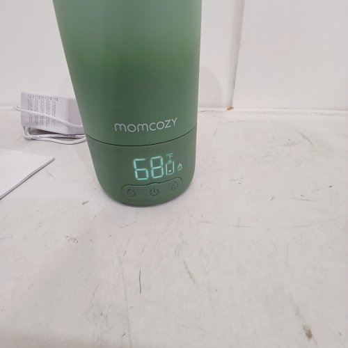 MOMCOZY PORTABLE BEVERAGE WARMER WITH DUAL HEATING MODES FOR BREAST MILK & WATER - 17OZ CAPACITY - PALE GREEN (MODEL: MW05) image 2
