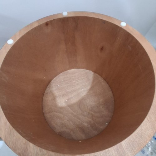 2PC KEVINPLUS MODERN MID-CENTURY WOOD ROUND SIDE TABLE - 350LBS MAX - 14.96" X 12.59"/18.89" X 14.96" - WALNUT (MODEL: CT-M013) image 4