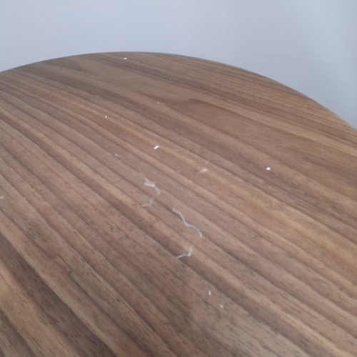 2PC KEVINPLUS MODERN MID-CENTURY WOOD ROUND SIDE TABLE - 350LBS MAX - 14.96" X 12.59"/18.89" X 14.96" - WALNUT (MODEL: CT-M013) image 5