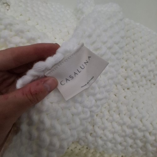 CASALUNA HEAVYWEIGHT LINEN BLEND QUILTED COMFORTER BLANKET - KING - WHITE (MODEL: 060-15-5167) image 3