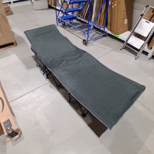 OVERMONT PORTABLE FOLDING CAMPING COT FOR OUTDOOR TRAVEL - 28" X 75" - GREEN/BLACK image 2