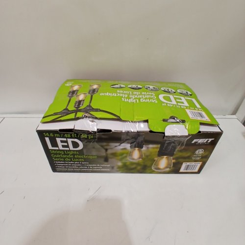 FEIT ELECTRIC WEATHERPROOF LED STRING LIGHTS WITH 26 LIGHTBULBS, 48FT - BLACK image 6