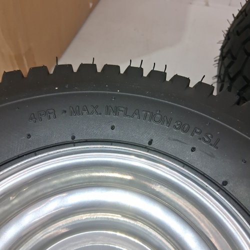2PK CMOOD FRONT LAWN MOWER WHEEL TIRES - 15X6.00-6 - FOR VARIOUS TRACTOR MODELS - BLACK/SILVER image 4