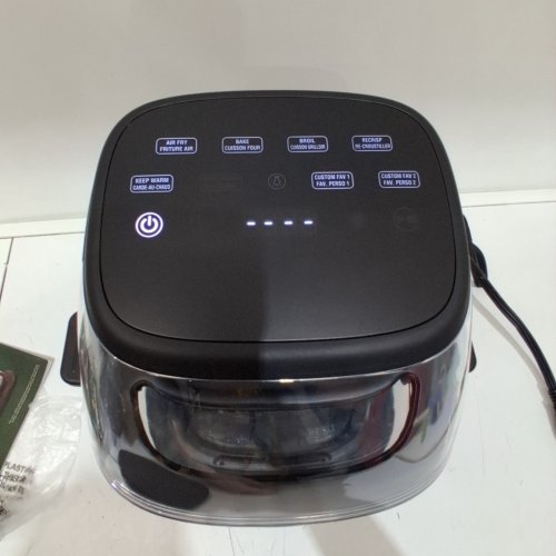 CUISINART CLEARVIEW GLASS AIR FRYER WITH GLASS BASKET - 4QT - BLACK (MODEL: AFC-4C) image 2