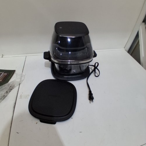 CUISINART CLEARVIEW GLASS AIR FRYER WITH GLASS BASKET - 4QT - BLACK (MODEL: AFC-4C) image 3