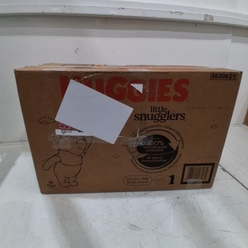 198PK HUGGIES LITTLE SNUGGLERS DISPOSABLE BABY DIAPERS - SIZE 1 image 2