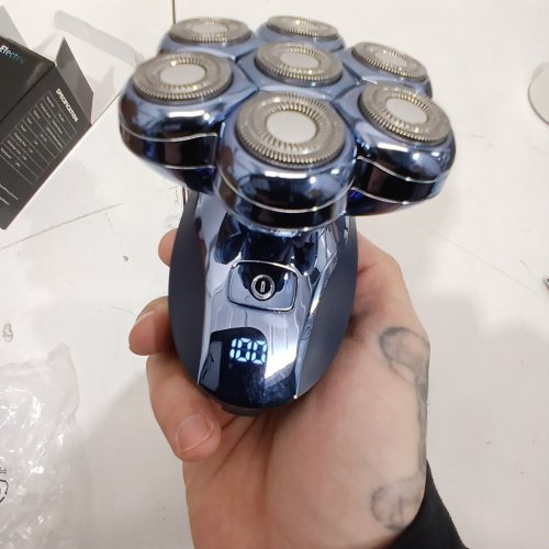 MEN'S CYRUZI DETACHABLE HEAD SHAVER - MAGNETIC HEAD - NAVY (MODEL: MS-689) image 2