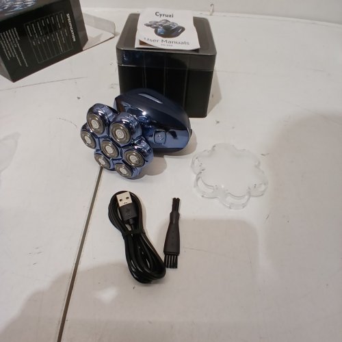 MEN'S CYRUZI DETACHABLE HEAD SHAVER - MAGNETIC HEAD - NAVY (MODEL: MS-689) image 3