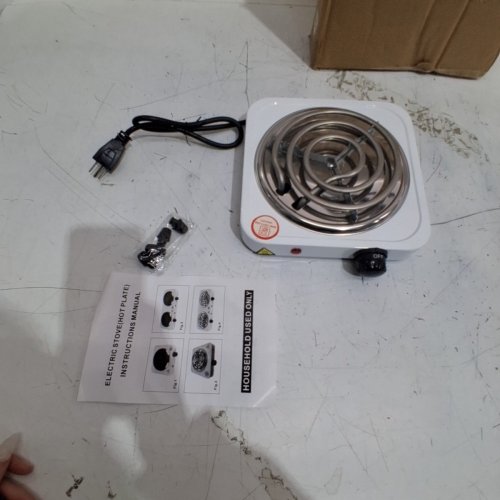 GASHOME MINI PORTABLE SINGLE ELEMENT ELECTRIC STOVE TOP / HOT PLATE - 110V 1000W - WHITE / GREY / BLACK (MODEL : JY38111-02) image 3