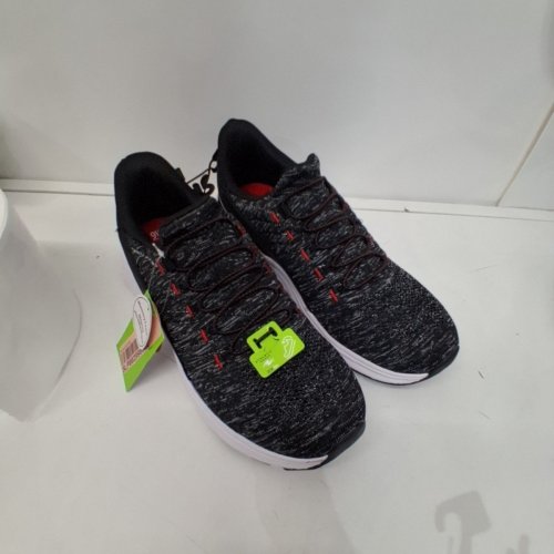 MENS ATHLETIC WORKS ATHLETIC RUNNING SHOES - 9W - HEATHER BLACK image 2