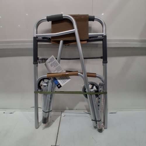 MEDLINE GUARDIAN TWO BUTTON FOLDING WALKER - 300LBS MAX - GREY (MODEL: MDS86410W54H) image 2