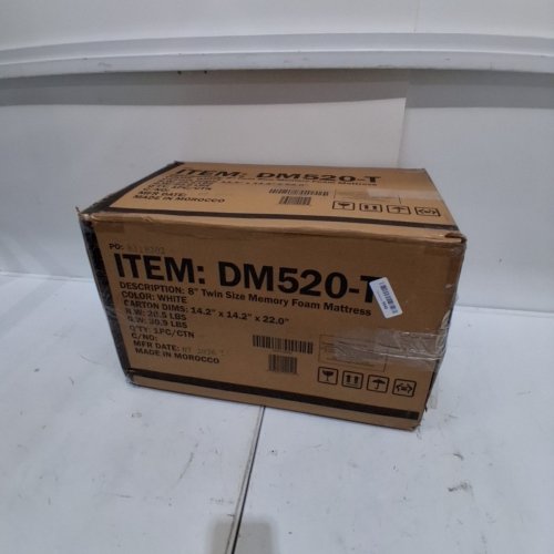 FDW HYBRID MEMORY GEL FOAM MATTRESS - TWIN - 8" THICK - WHITE (MODEL: DM520-T) image 4