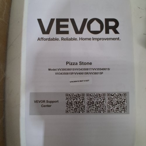 VEVOR PIZZA STONE WITH HANDELS - 16" image 2