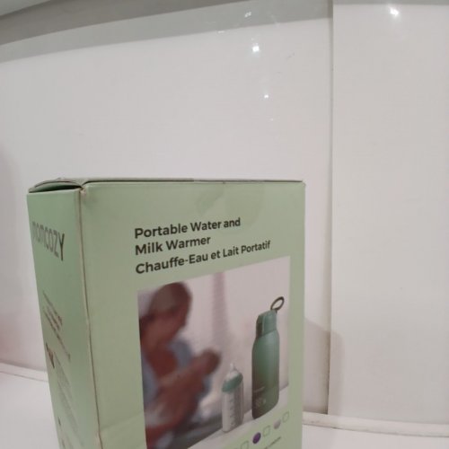 MOMCOZY PORTABLE BEVERAGE WARMER WITH DUAL HEATING MODES FOR BREAST MILK & WATER - 17OZ CAPACITY - PALE GREEN (MODEL: MW05) image 4