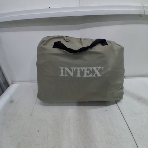 INTEX DURA-BEAM SERIES DELUXE COMFORT PLUSHFIBER-TECH INFLATABLE AIR MATTRESS WITH INTERNAL ELECTRIC PUMP - 18" - QUEEN - GREY (MODEL: AP619D/64413ED) image 6