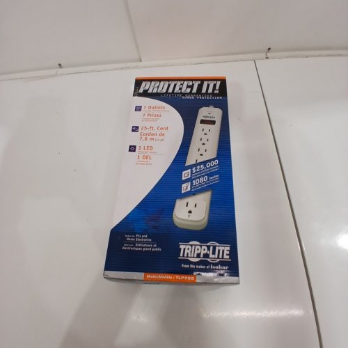 TRIPP LITE 7-OUTLET SURGE PROTECTOR POWER BAR WITH 25FT CORD - 1080 JOULES - LIGHT GREY (MODEL: TLP725) image 3