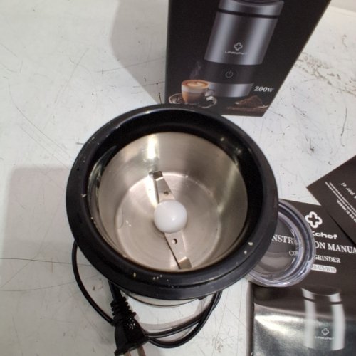 LINKCHEF ELECTRIC COFFEE/SPICE GRINDER - 60G CAPACITY - BLACK / SILVER (MODEL : CG-7020-US-WM) image 5