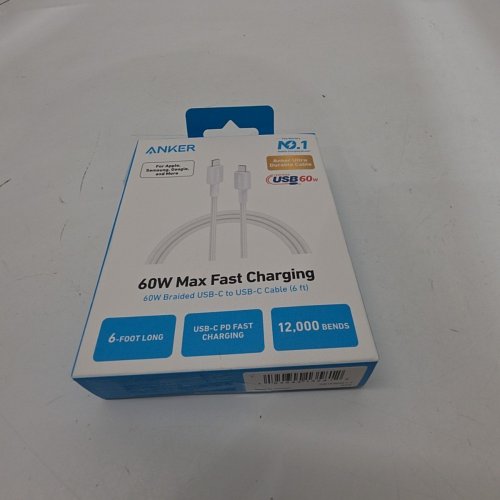 ANKER 322 BRAIDED USB-C CABLE - 60W - 6FT - WHITE (MODEL: A81F6H21-1) image 3