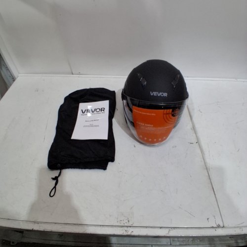 3/4 OPEN FACE CLEAR VISOR DOT APPROVED DETACHABLE LINER MOTORCYCLE HELMET - MEDIUM - BLACK (MODEL: MD-207) image 2