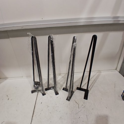4PK VEVOR DIY METAL FURNITURE HAIRPIN TABLE LEGS - 20" - BLACK (MODEL: TK6713-20) image 2