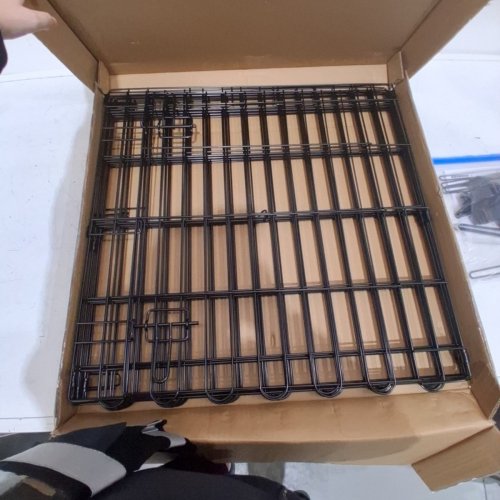 AMAZON BASICS FOLDABLE METAL PET EXERCISE FENCE PEN WITH DOOR - 60" X 60" X 24" - BLACK (MODEL: 9004-30B) image 3