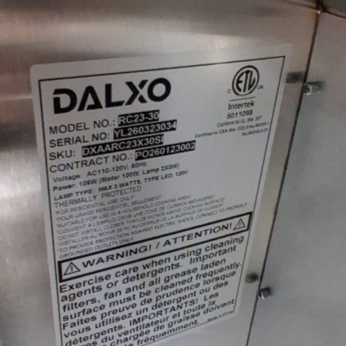 DALXO UNDER CABINET RANGE HOOD - 30" - 105W - STAINLESS STEEL (MODEL: RC23-30) image 3