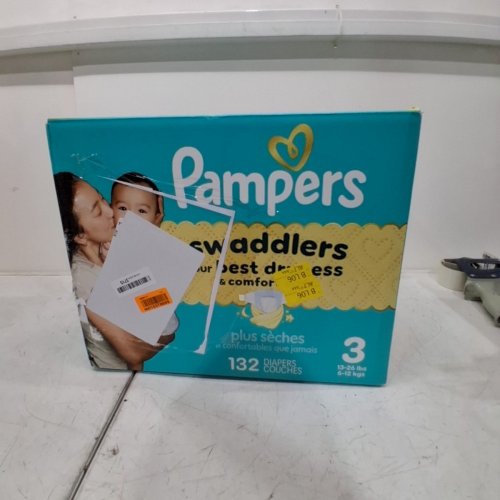 132PK PAMPERS SWADDLERS DIAPERS - SIZE 3 image 2