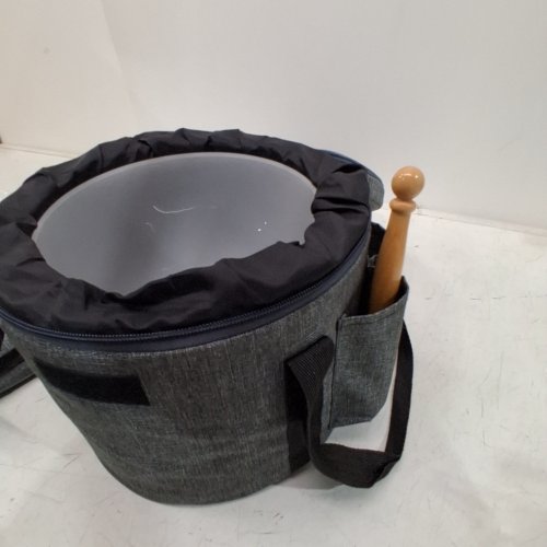 C NOTE ROOT CHAKRA FROSTED QUARTZ CRYSTAL SINGING BOWL WITH CARRYING CASE - 440HZ - 8" - WHITE image 2