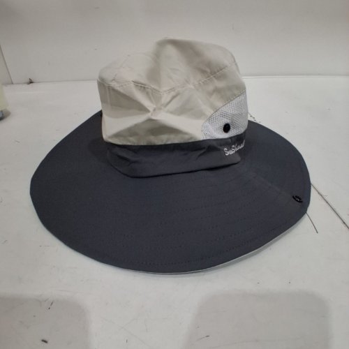FOLDABLE COOLING MESH SUNHAT - ONE SIZE FITS MOST - CREAM/GREY image 2