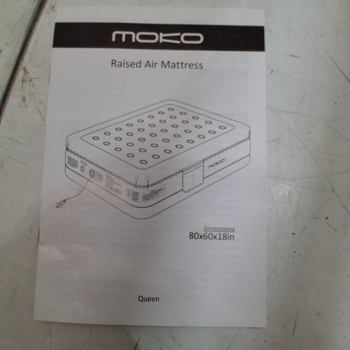 MOKO INFLATABLE AIR MATTRESS WITH COMFORT TOP - BUILT IN PUMP - QUEEN SIZE - 18" - BLACK/GREY (MODEL: MAMQ18) image 5