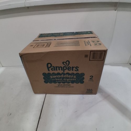 186PK PAMPERS SWADDLERS DISPOSABLE DIAPERS - SIZE 2 image 2