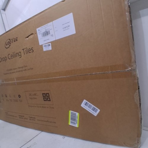 6PK LOOYEE PVC WATERPROOF SMOOTH FIRE-RATED DROP CEILING TILES/PANELS - 24" X 48" - WHITE image 3