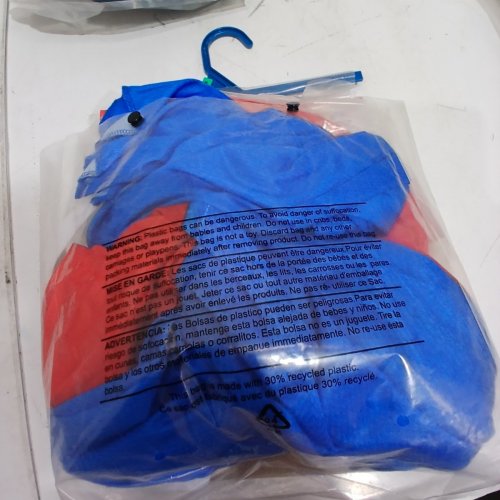 3PC ADULT UNISEX SUPER MARIO COSTUME - EXTRA LARGE - RED / BLUE image 3