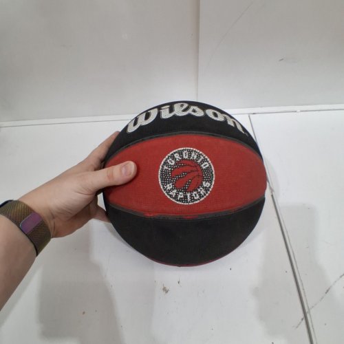WILSON NBA TEAM TRIBUTE BASKETBALL - TORONTO RAPTORS - SIZE 7 - 29.5" - BLACK/RED image 3