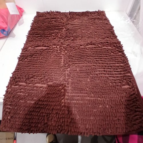 EXTRA-SOFT PLUSH BATH SHOWER BATHROOM RUG - 24" X 36" - BROWN image 2
