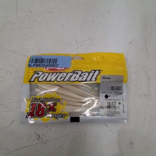 10PK BERKLEY POWERBAIT MINNOW HOOK TO USE - ROUNDED JIG HEAD - 4" PEARL WHITE - (MODEL: PBBMW4-PW) image 2
