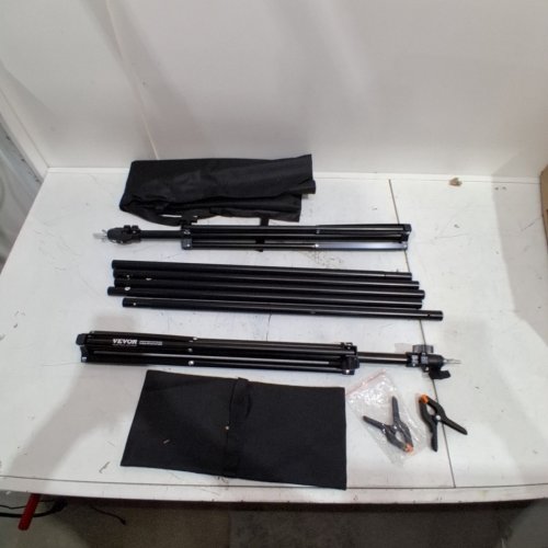 VEVOR HEAVY DUTY PORTABLE ADJUSTABLE PHOTO BACKDROP STAND KIT - 6.5FT X 10FT - BLACK (MODEL:BJJ-6510) image 2