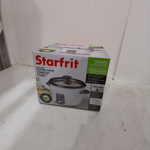 STARFRIT ELECTRIC RICE COOKER - 6 CUP CAPACITY - WHITE (MODEL: 024734) image 5