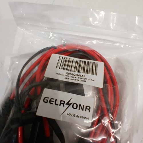 GELRHONR AUTOMOTIVE CIGARETTE LIGHTER SPLITTER CABLE WIRING KIT , 16 AWG / 15 A - BLACK, RED (MODEL: X004C2M4X9) image 2