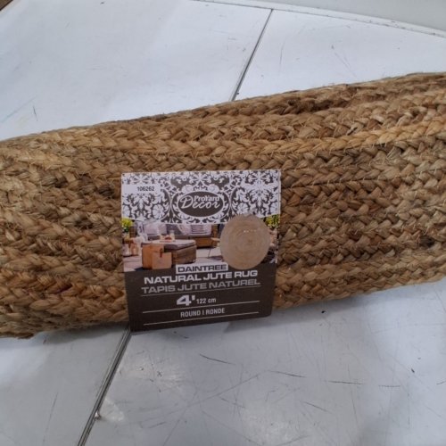 PROYARD DECOR NATURAL JUTE RUG 4" - BROWN image 3