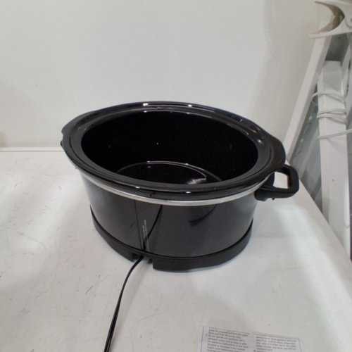 HAMILTON BEACH STONEWARE GLASS PROGRAMMABLE SLOW COOKER WITH LID LATCH STRAP- 7 QUART- BLACK (MODEL: 33474G) image 5