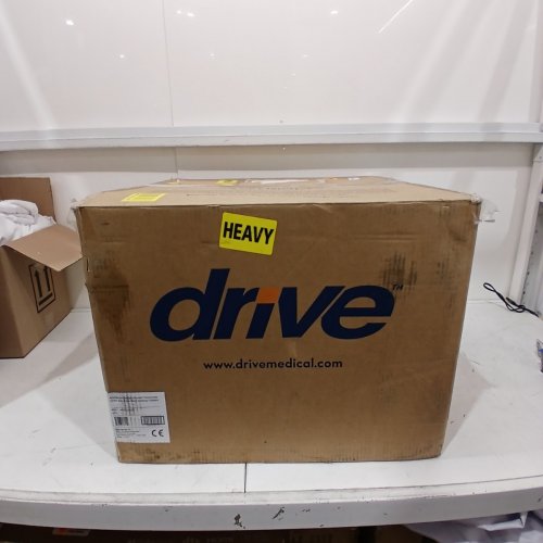DRIVE MEDICAL ALUMINUM SHOWER COMMODE TRANSPORT CHAIR WITH LOCKABLE WHEELS, 22" X 34.5" X 39" - BLUE (MODEL: NRS185007) image 4