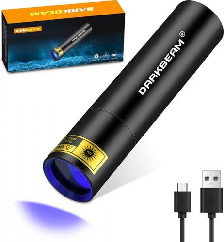 DARKBEAM UV FLASHLIGHT WITH RECHARGEABLE BATTERY - V4 - 365NM -BLACK (MODEL: V4) image 2