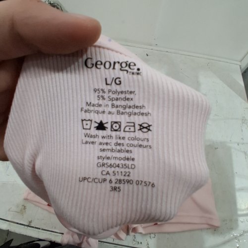 2PC WOMAN'S GEORGE RIBBED TANK TOP AND SHORTS SET - LARGE - PINK (STYLE: GRS60435LD) image 4