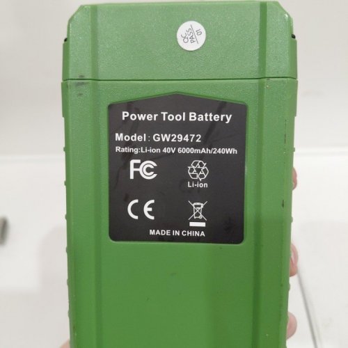 UNBRANED REPLACEMENT LITHIUM BATTERY FOR GREENWORKS POWER TOOLS - 40V 6.0AH - BLACK / GREEN - (MODEL: GW29472) image 4